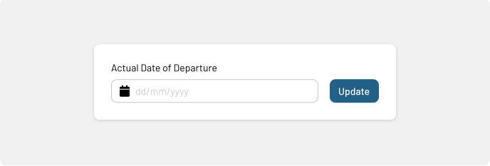 Task action for entering the date a shipment milestone was reached